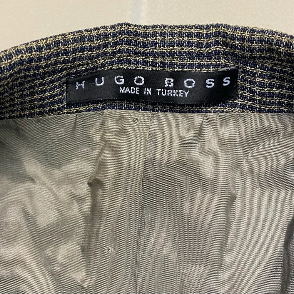 Hugo Boss Men’s Sports Coat Blazer Jacket Size 42R Virgin Wool Linen Blend
